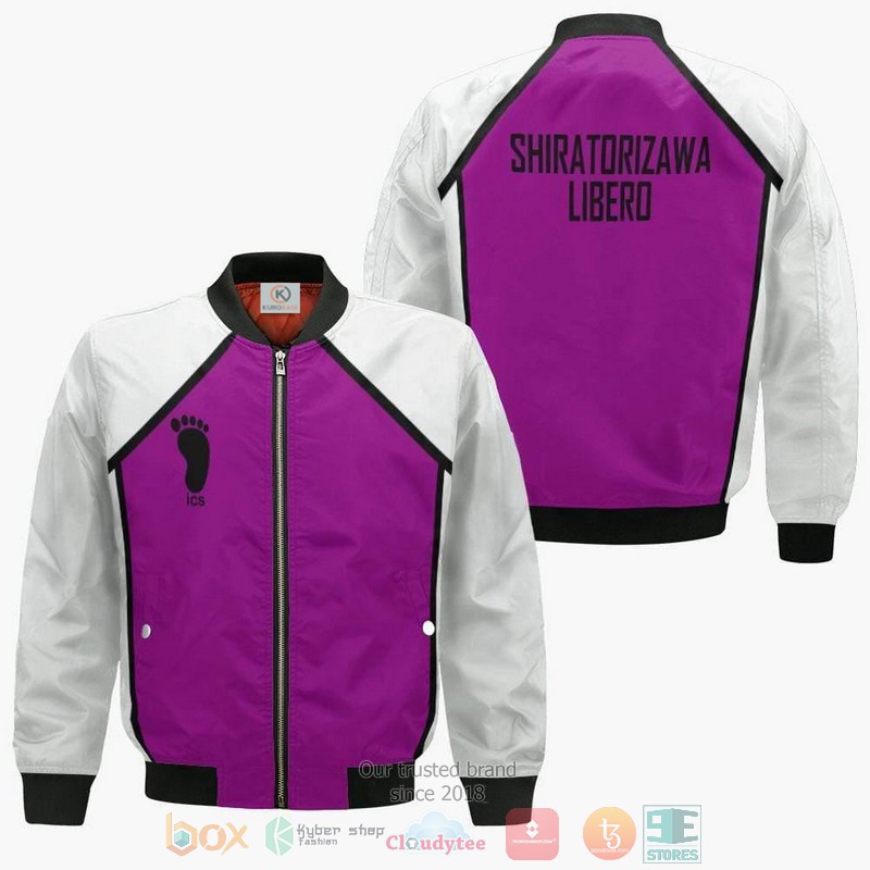 Shiratorizawa Academy Libero Cosplay Costume Haikyuu Anime Anime Style Bomber Jacket For Fans