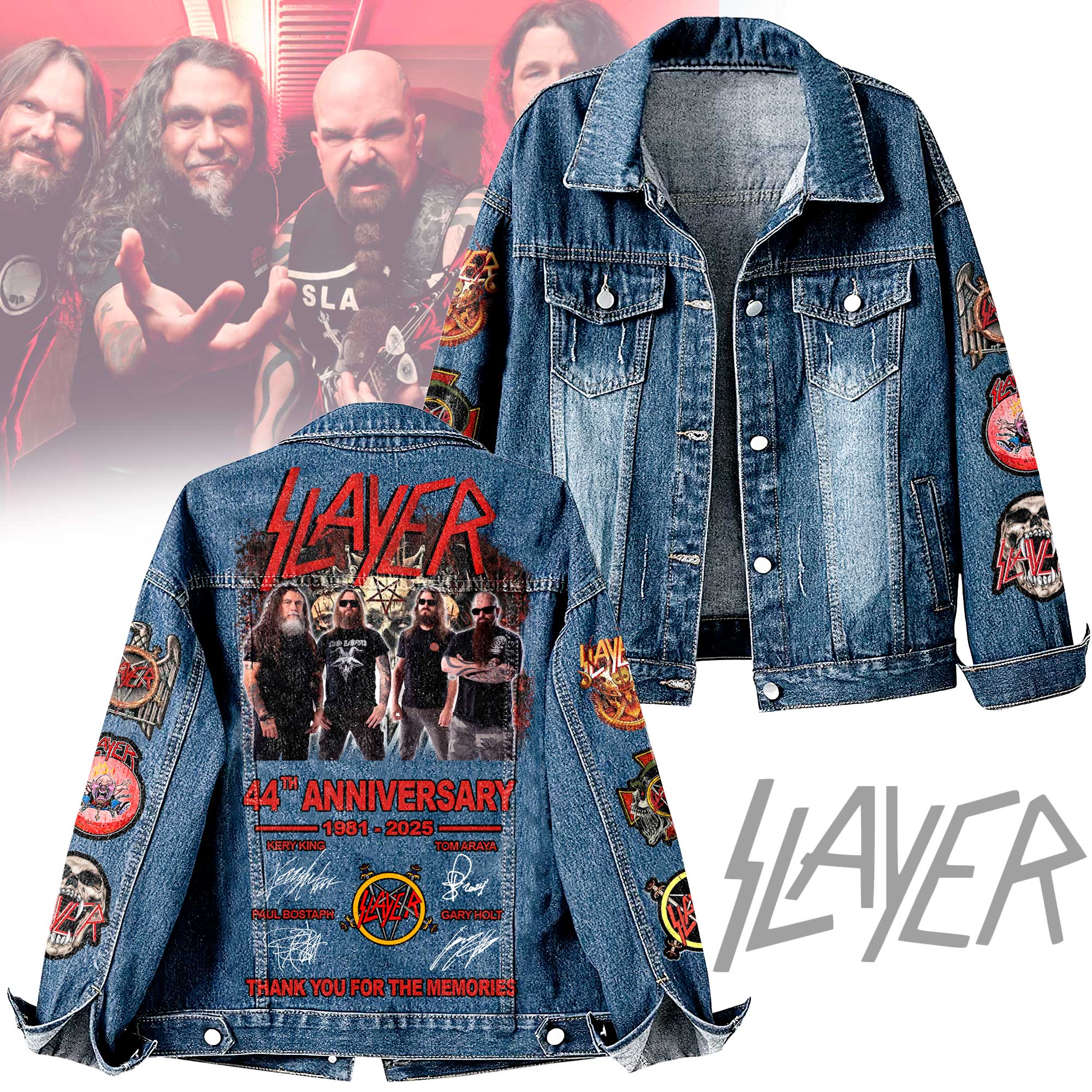 Slayer Music Denim Jacket Gift For Fans