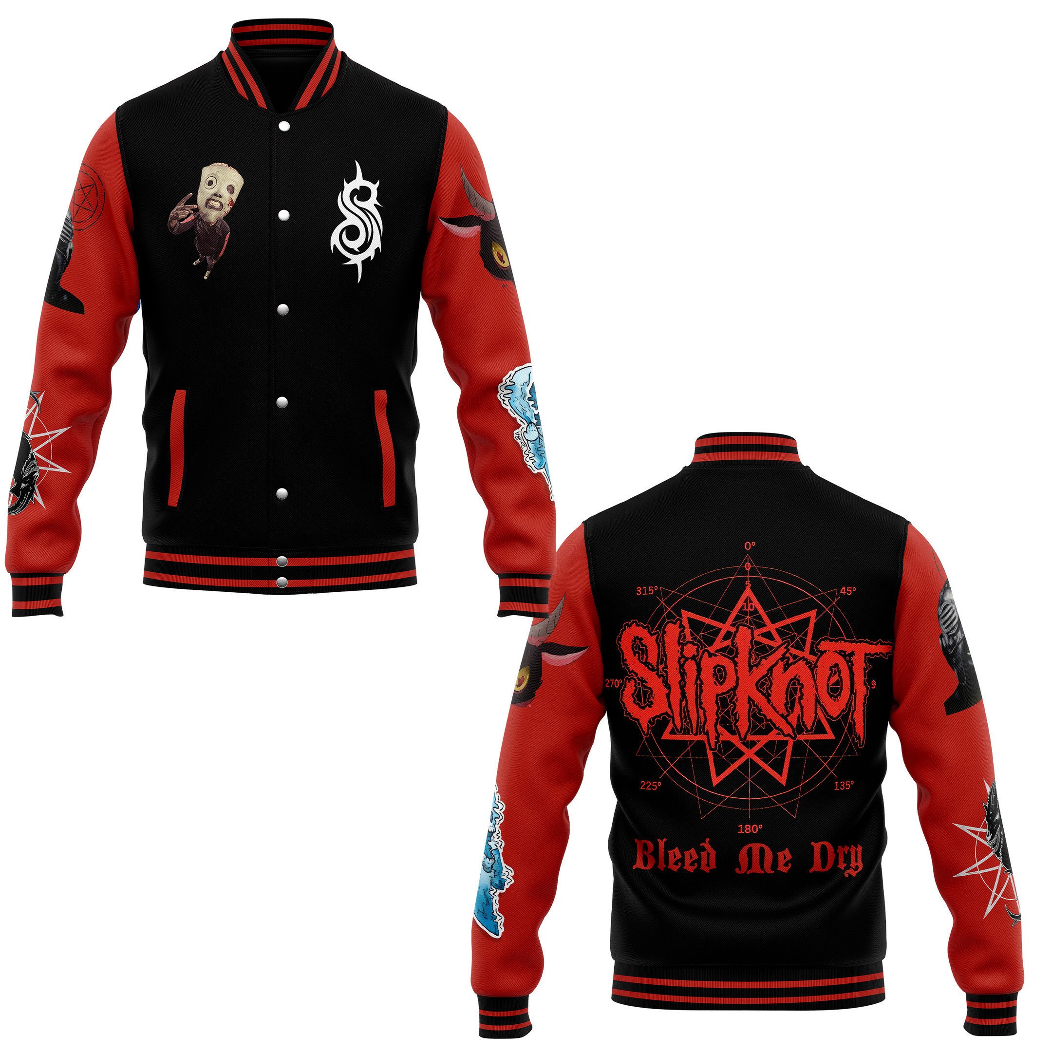 Slipknot Music Style Baseball Jacket For Fans