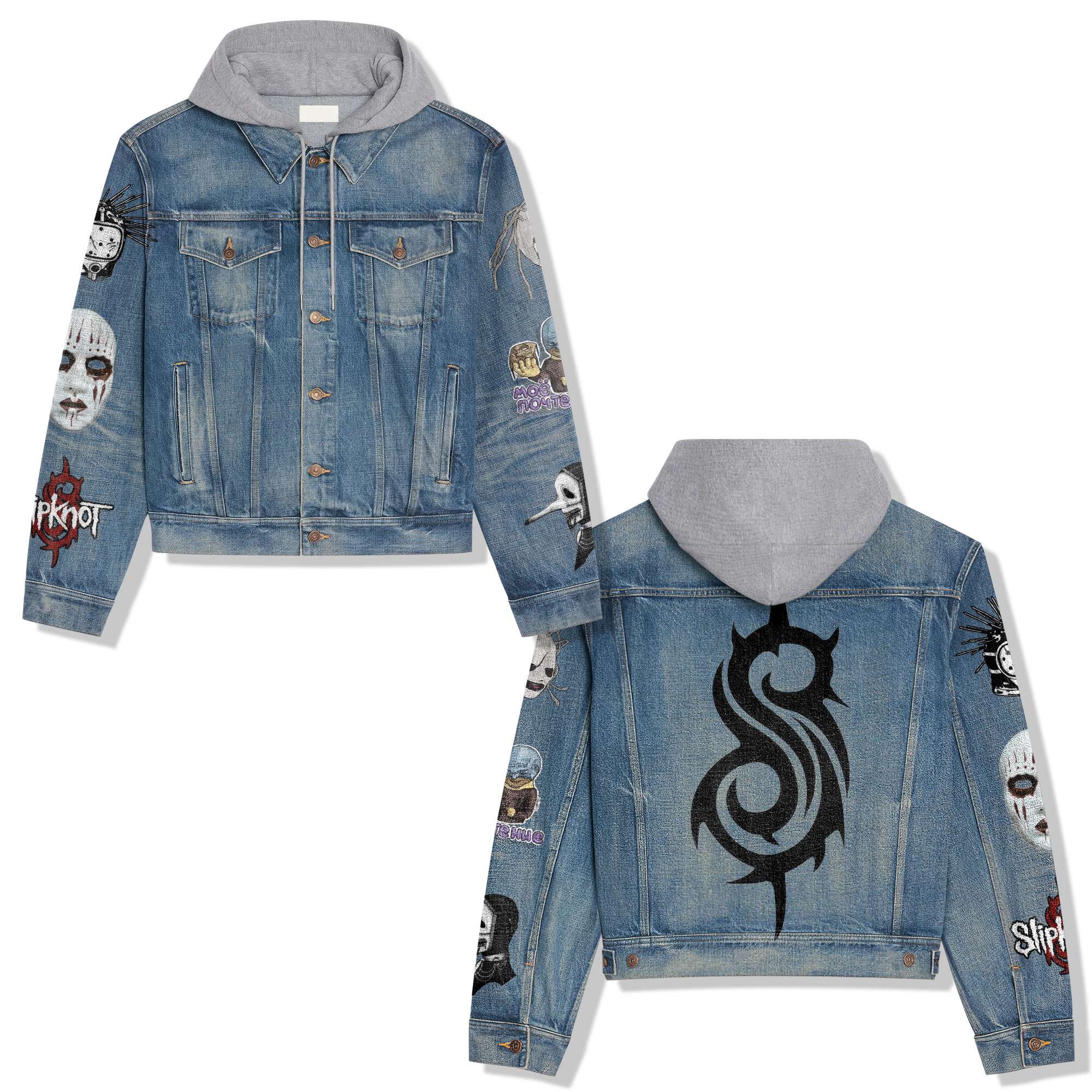 Slipknot Music Style Hooded Denim Jacket For Fans