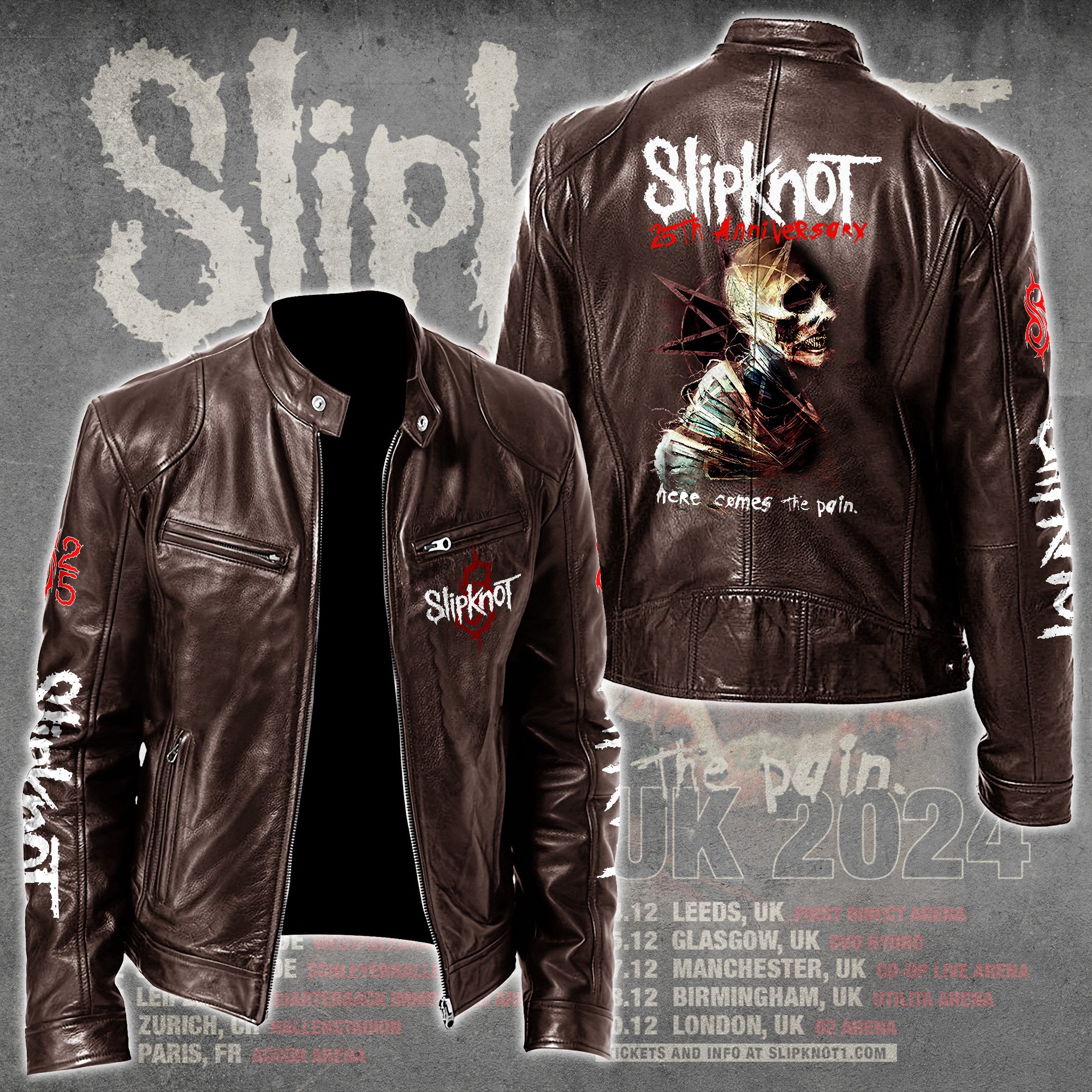 Slipknot Music Style Leather Jacket For Fans