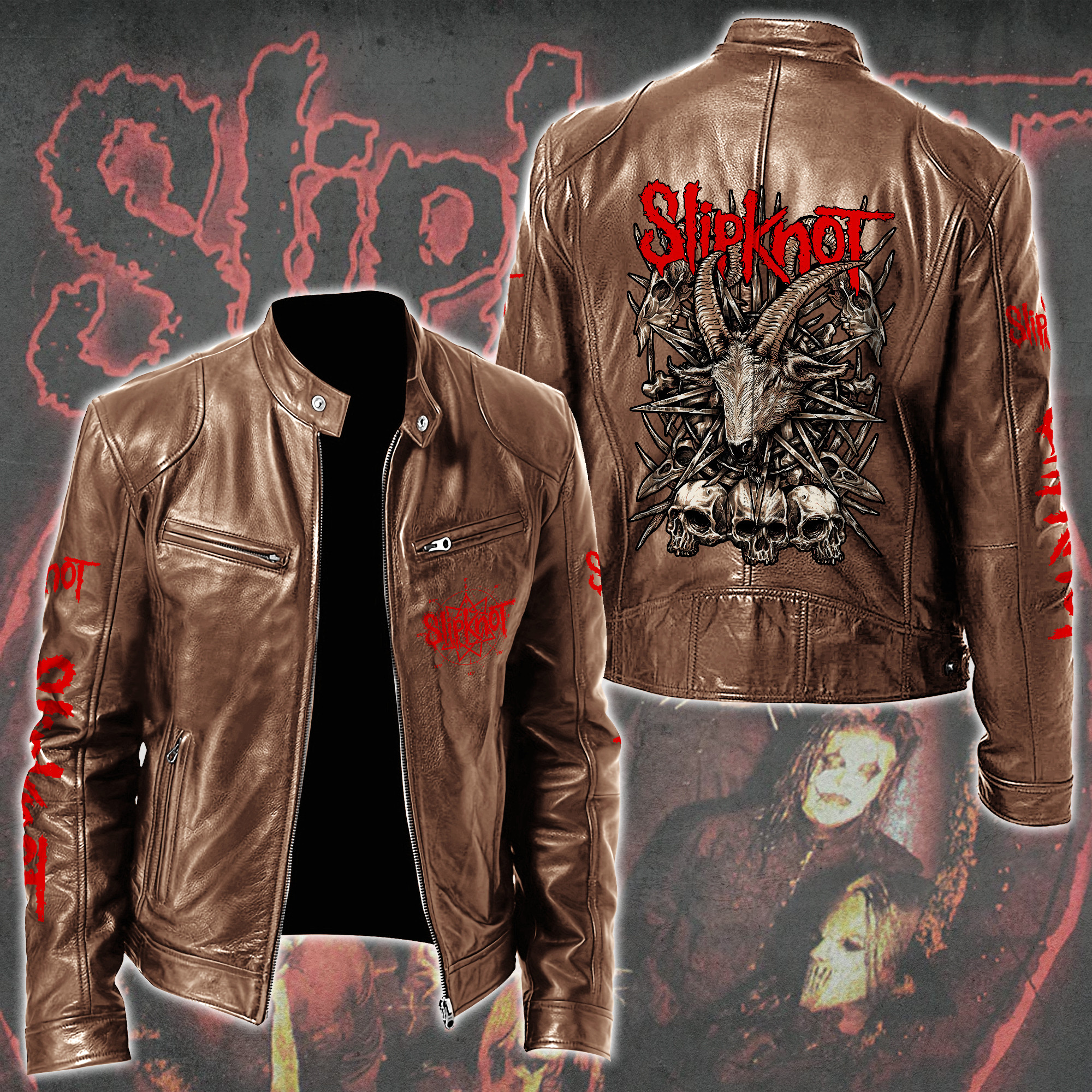 Slipknot Music Style Leather Jacket For Fans