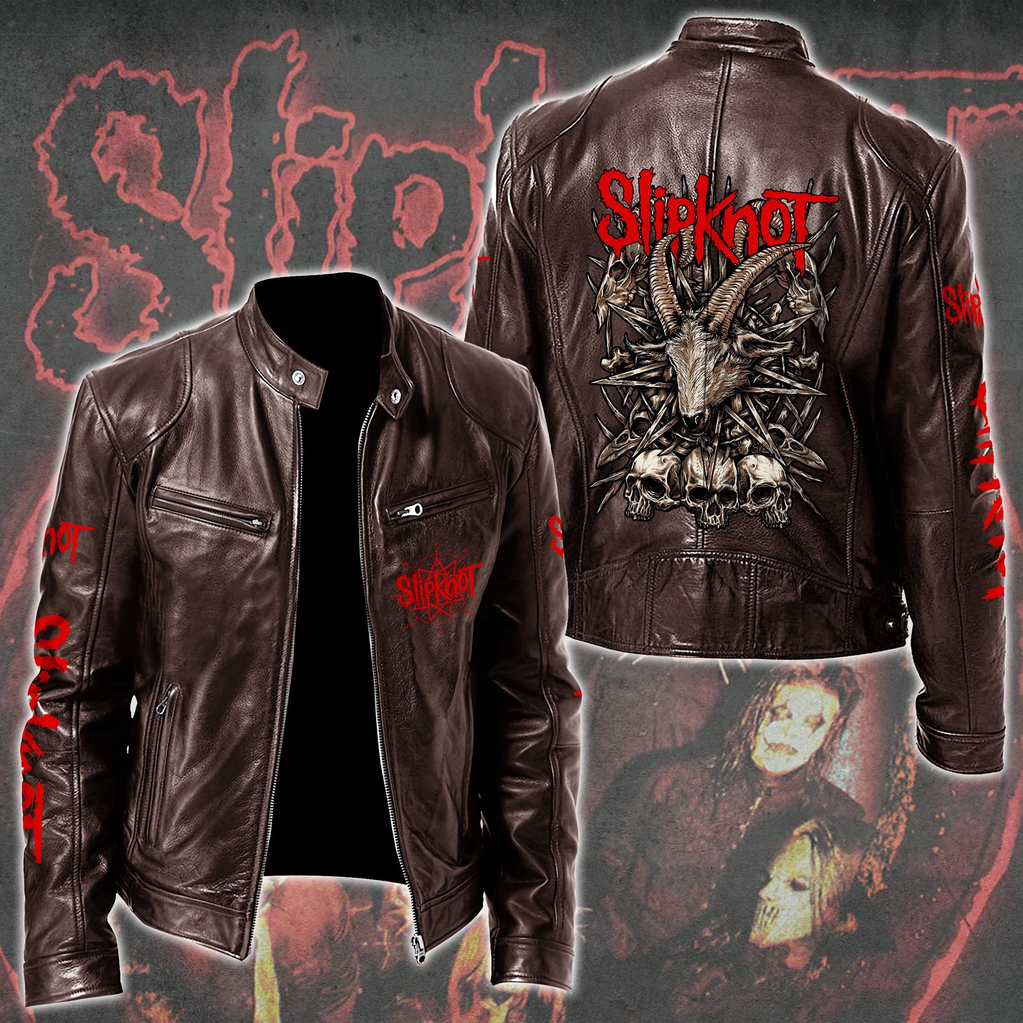 Slipknot Music Style Leather Jacket For Fans