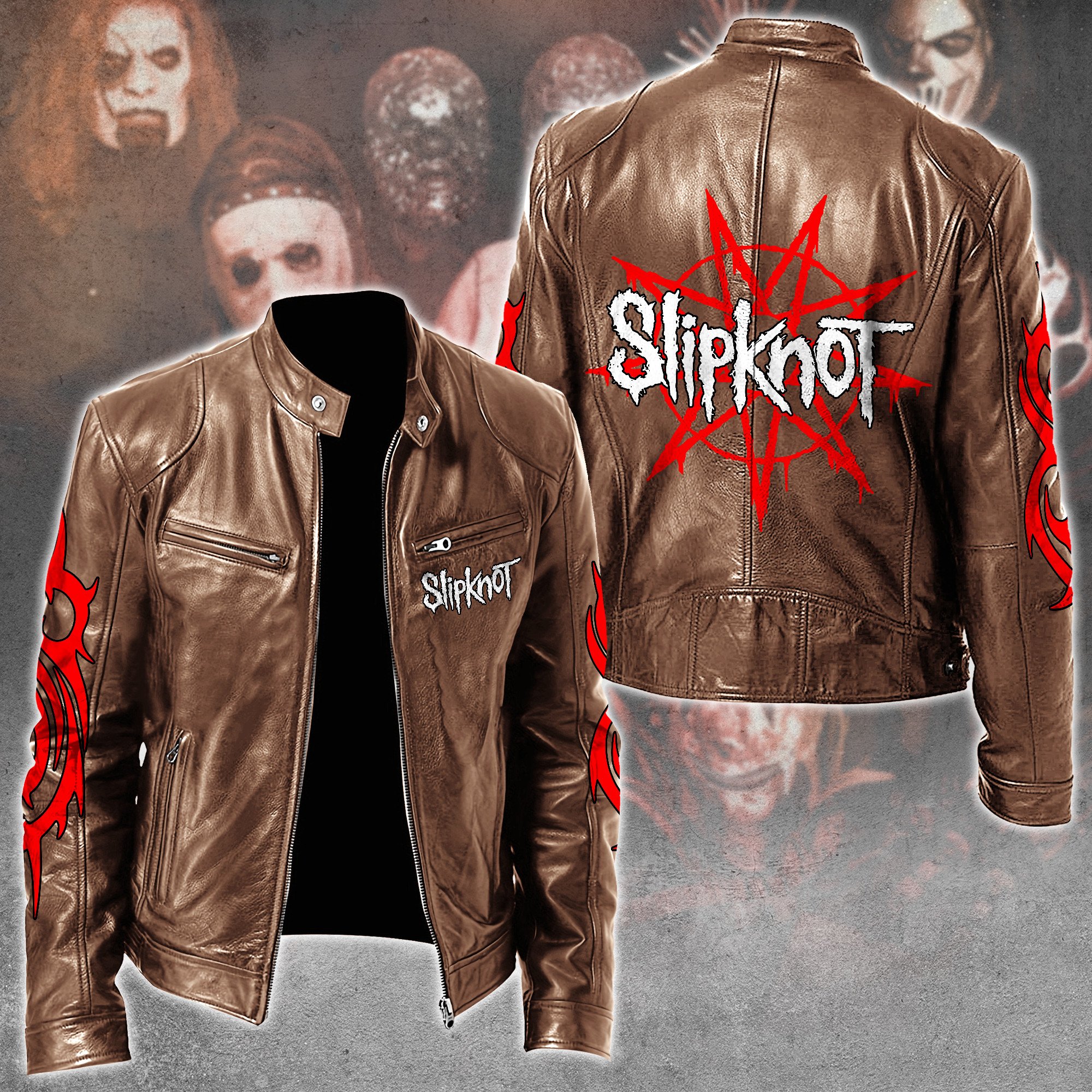Slipknot Music Style Leather Jacket For Fans