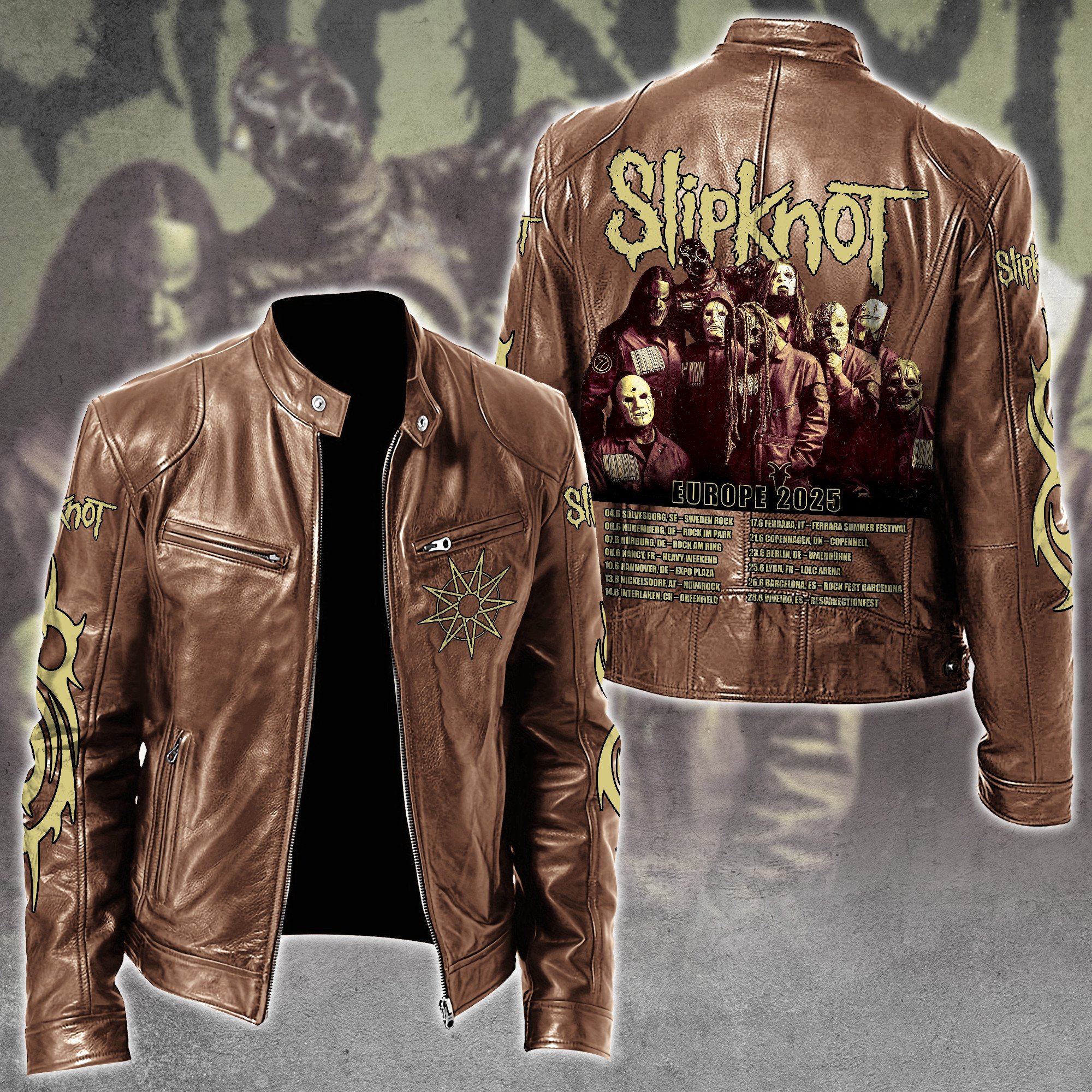 Slipknot Music Style Leather Jacket For Fans