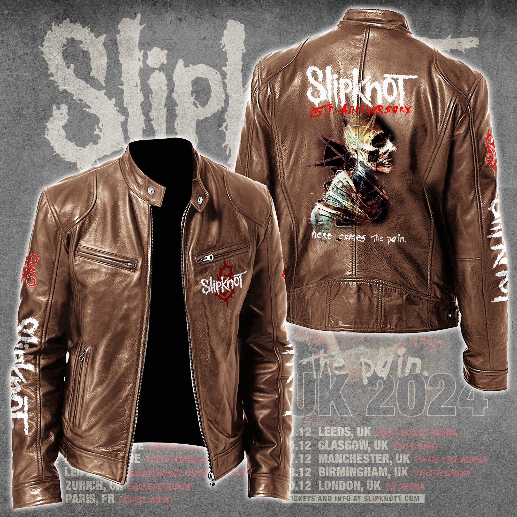 Slipknot Music Style Leather Jacket For Fans