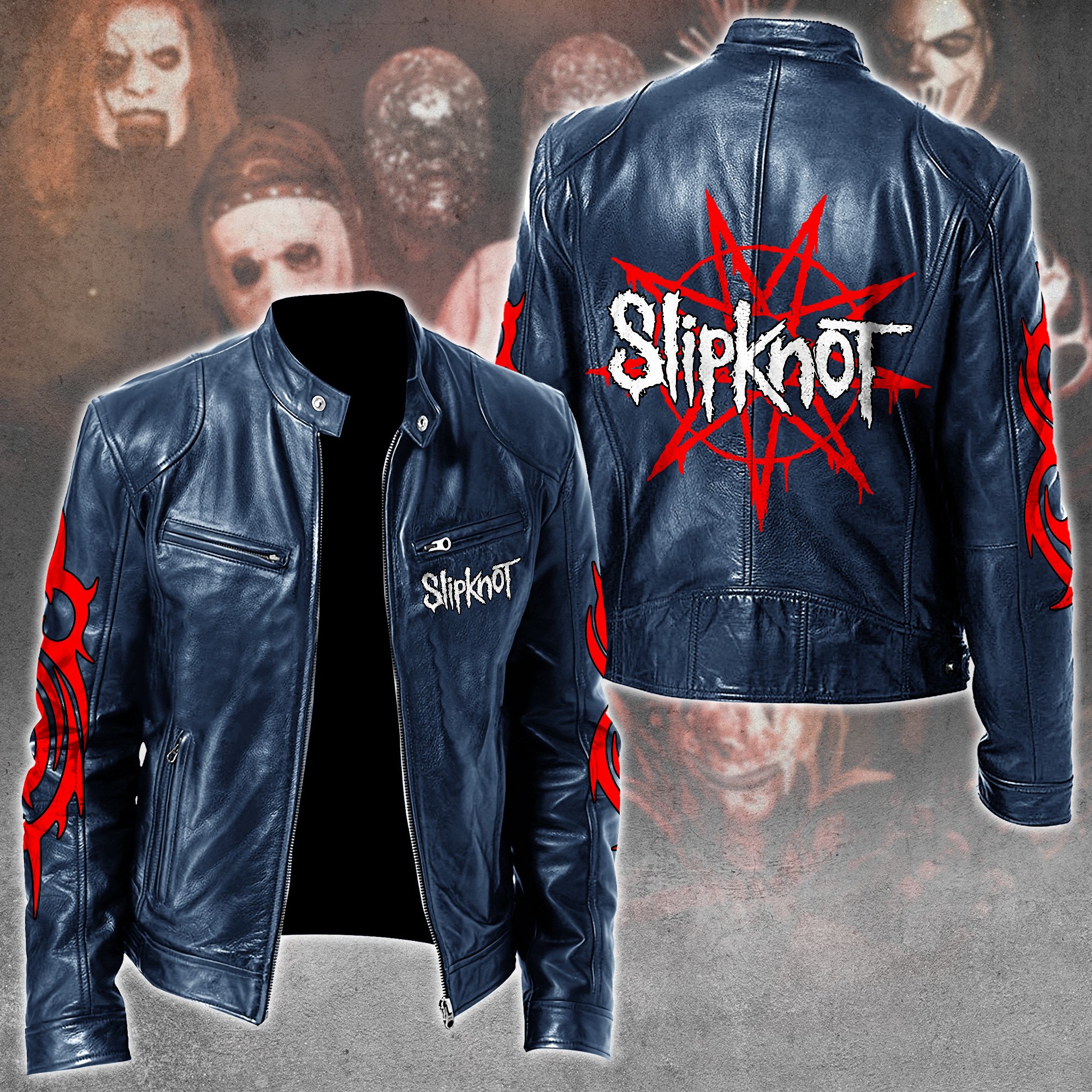 Slipknot Music Style Leather Jacket For Fans