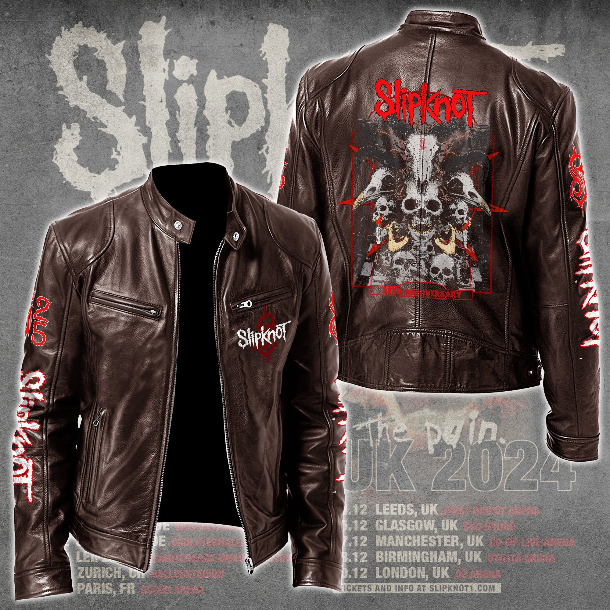 Slipknot Music Style Leather Jacket For Fans
