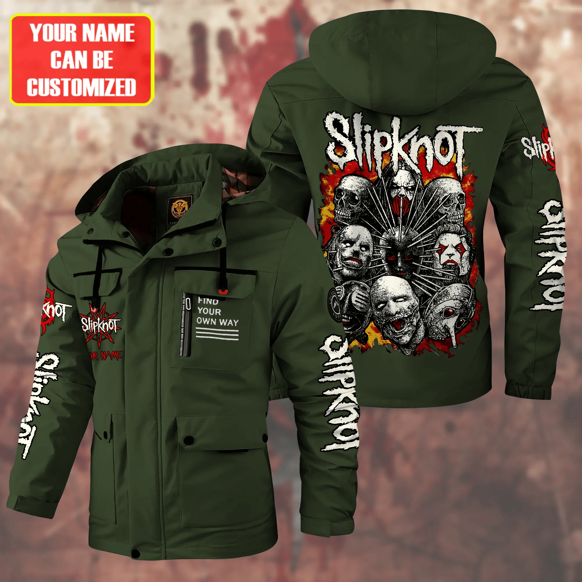 Slipknot Music Style Parka Jacket For Fans