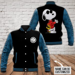 Snoopy Cartoon Style Baseball Jacket For Fans