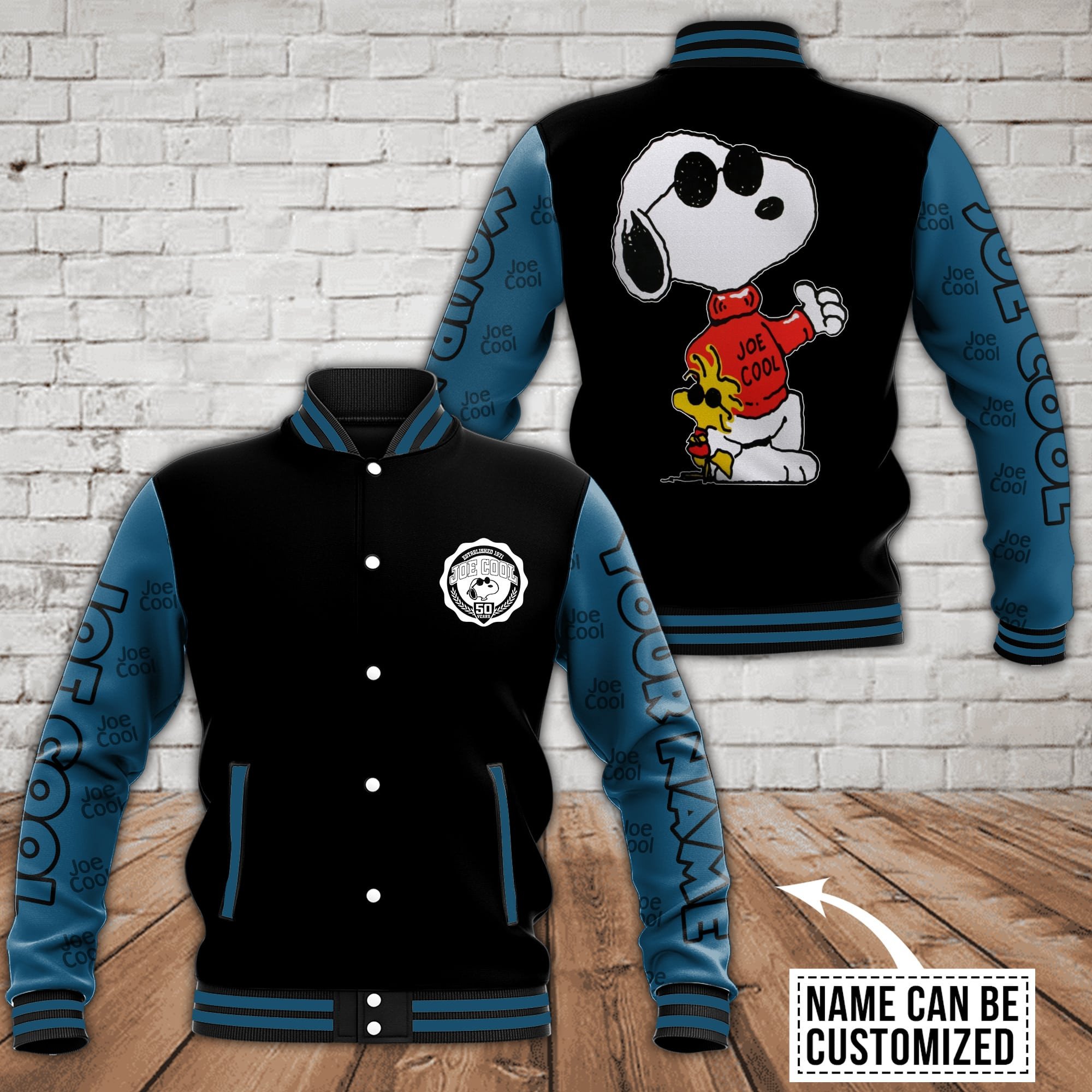 Snoopy Cartoon Style Baseball Jacket For Fans