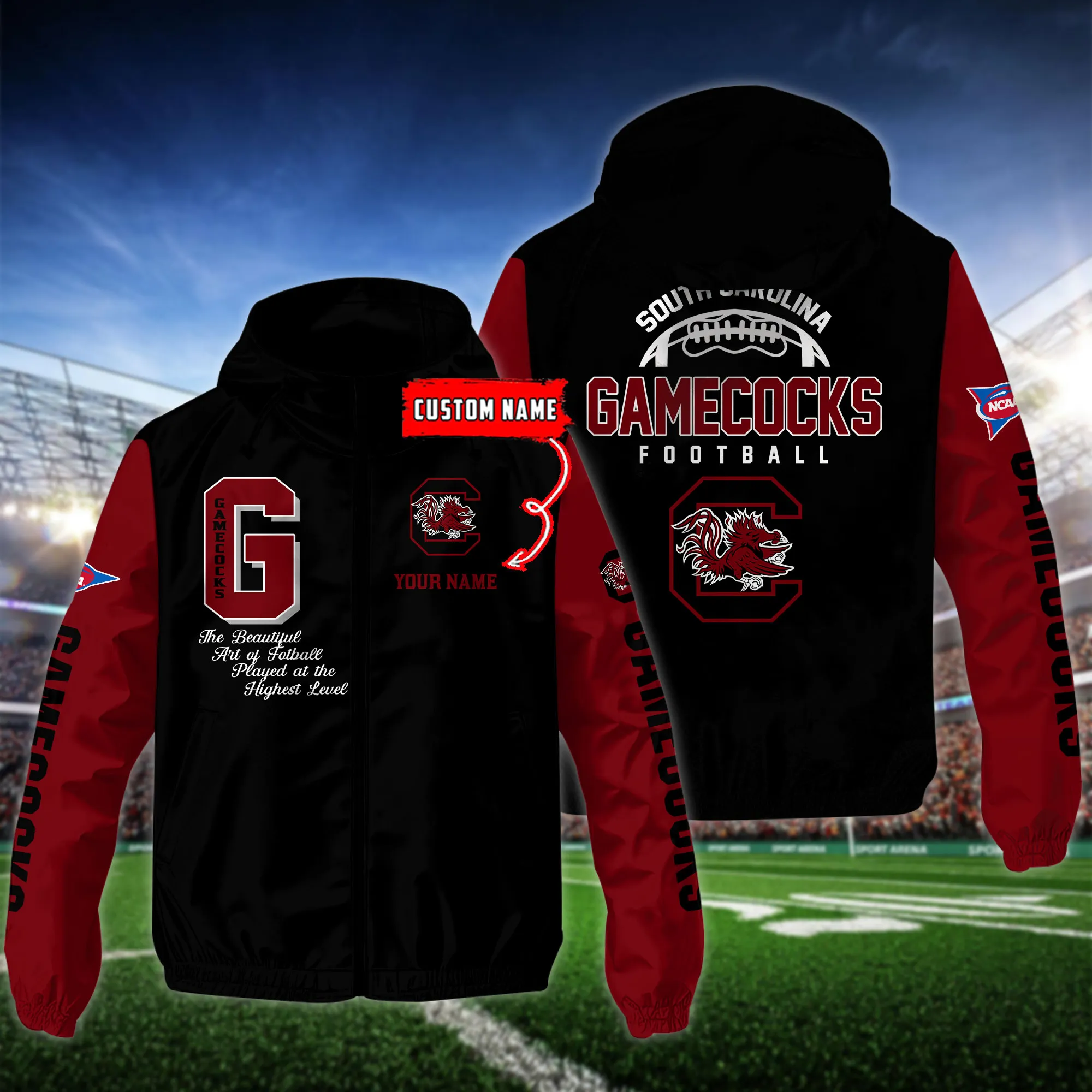 South Carolina Gamecocks NCAA Personalized Style Windbreaker Jacket For Fans