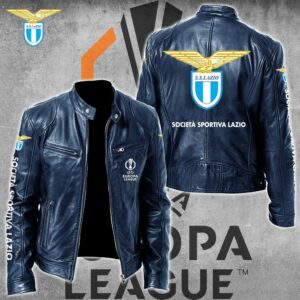 S.S. Lazio Serie A Style Leather Jacket For Fans
