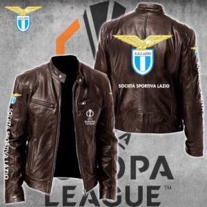 S.S. Lazio Serie A Style Leather Jacket For Fans