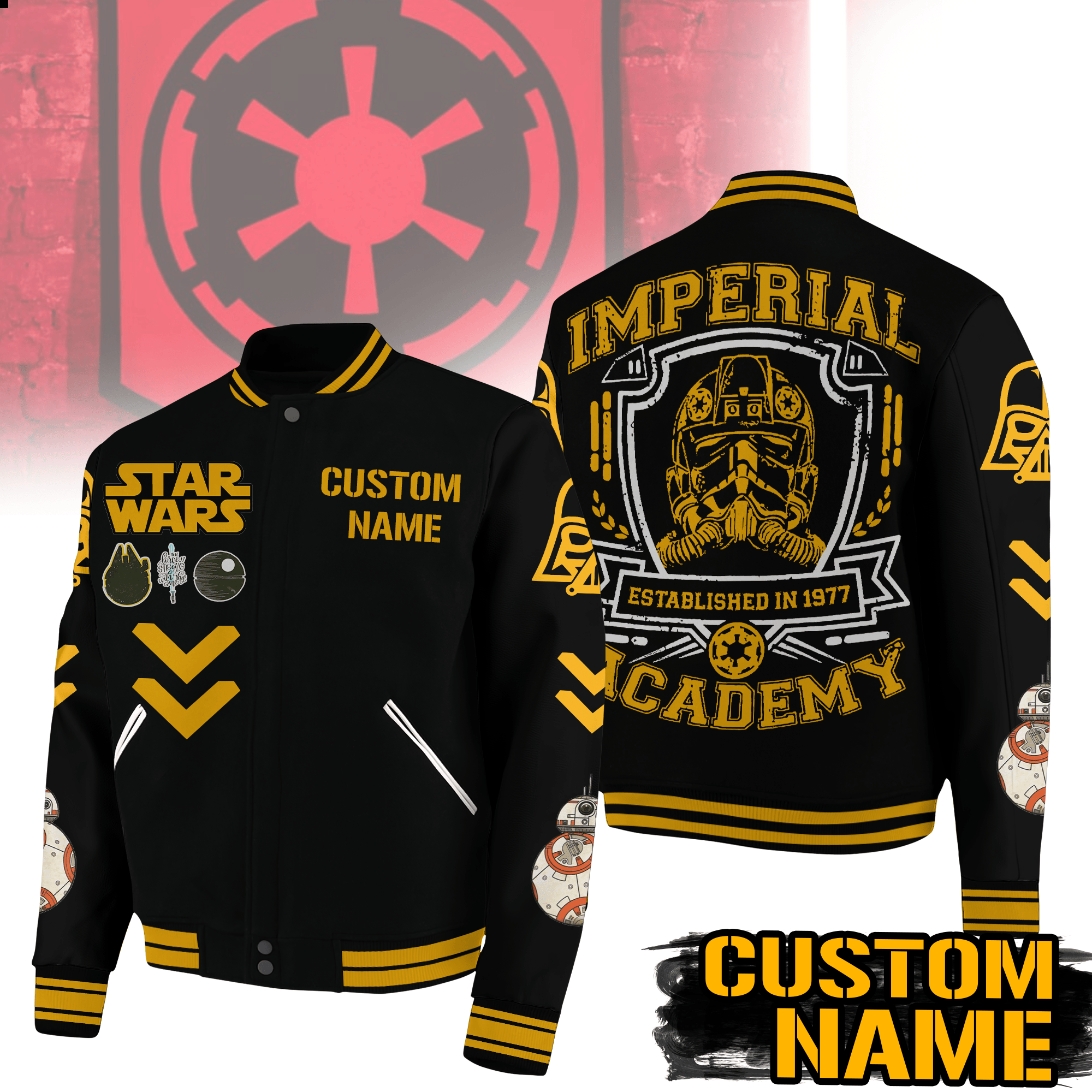 Star Wars Movies Style Baseball Jacket For Fans