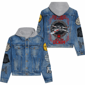 Star Wars Movies Style Hooded Denim Jacket For Fans