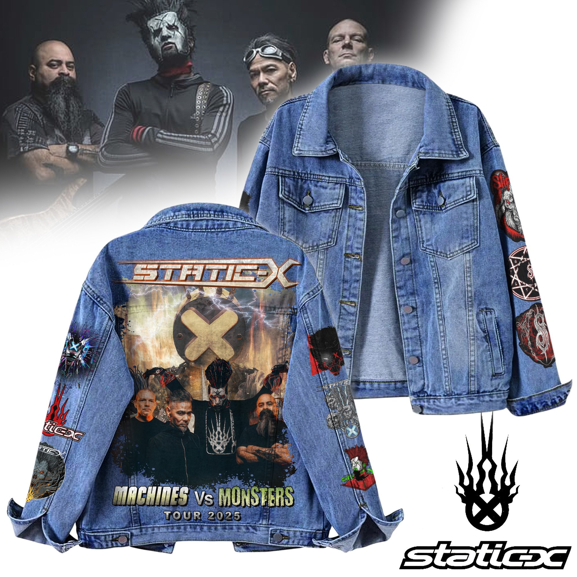 Static-X Music Denim Jacket Gift For Fans