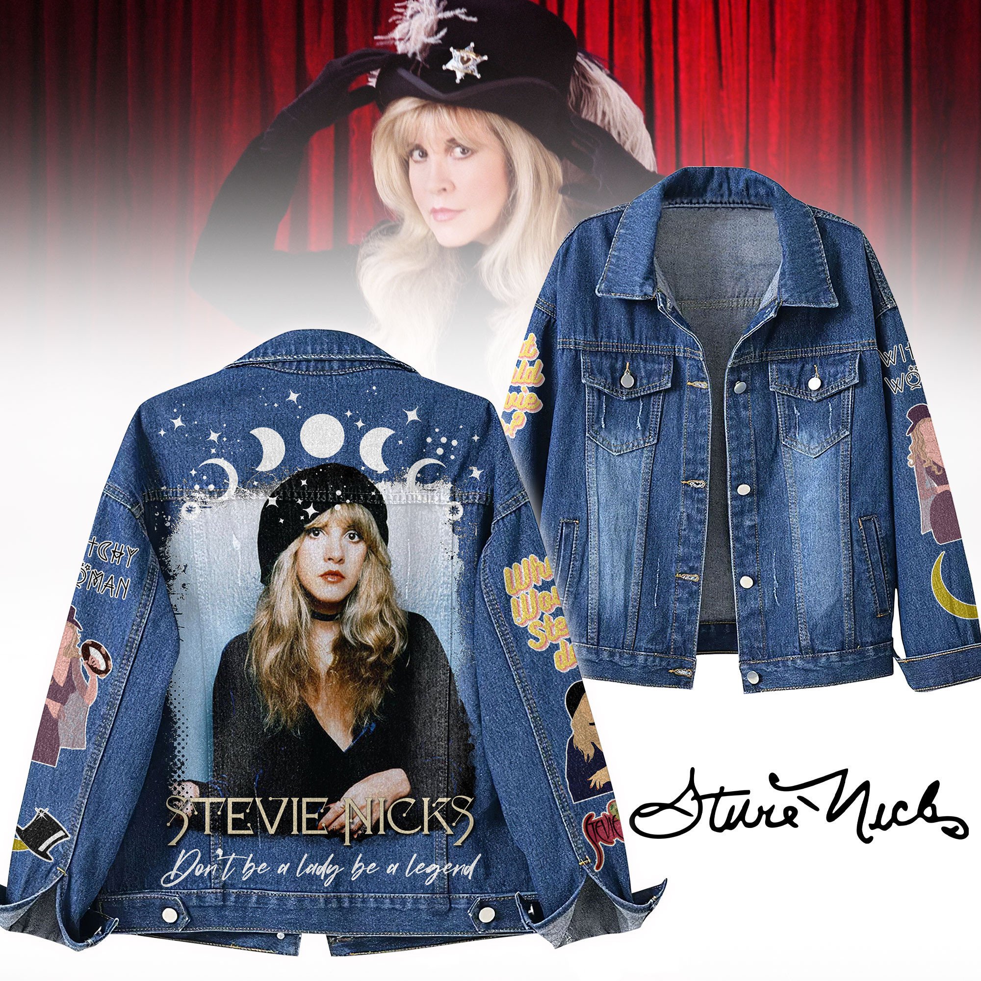 Stevie Nicks Music Denim Jacket Gift For Fans