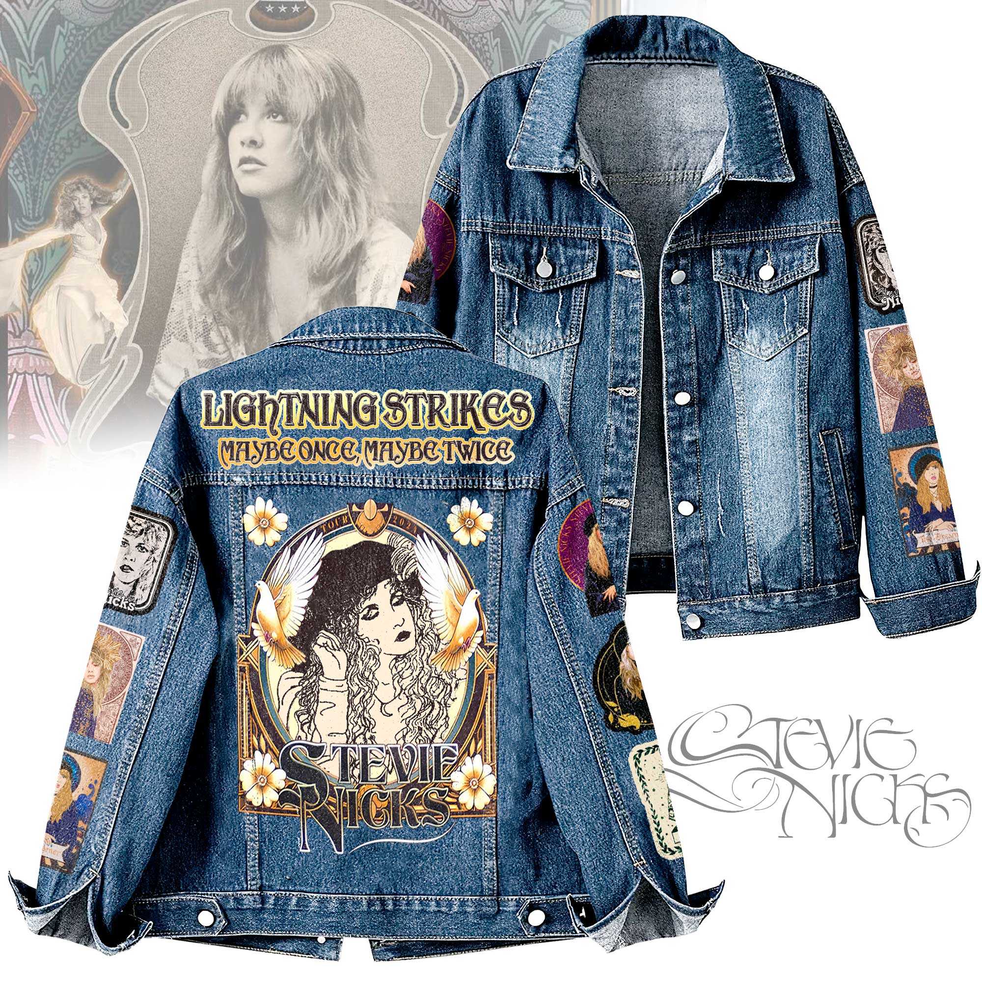 Stevie Nicks Music Denim Jacket Gift For Fans