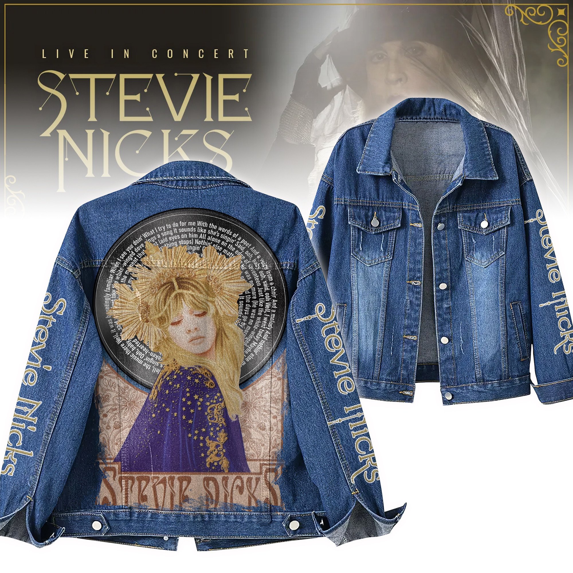 Stevie Nicks Music Denim Jacket Gift For Fans