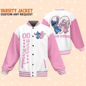 Stitch Cartoon Style Baseball Jacket For Fans