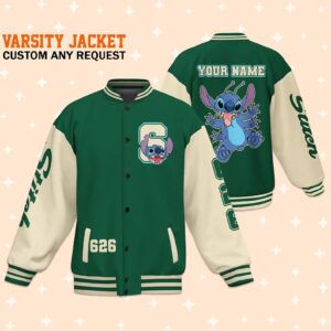 Stitch Cartoon Style Baseball Jacket For Fans