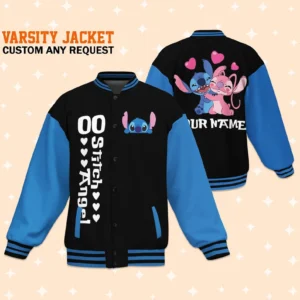 Stitch Cartoon Style Baseball Jacket For Fans