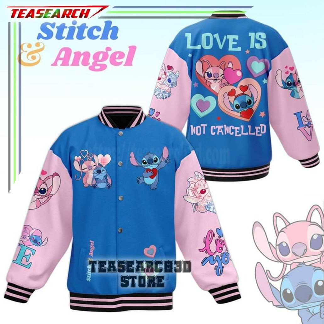 Stitch Cartoon Style Baseball Jacket For Fans