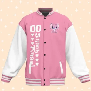Stitch Cartoon Style Baseball Jacket For Fans