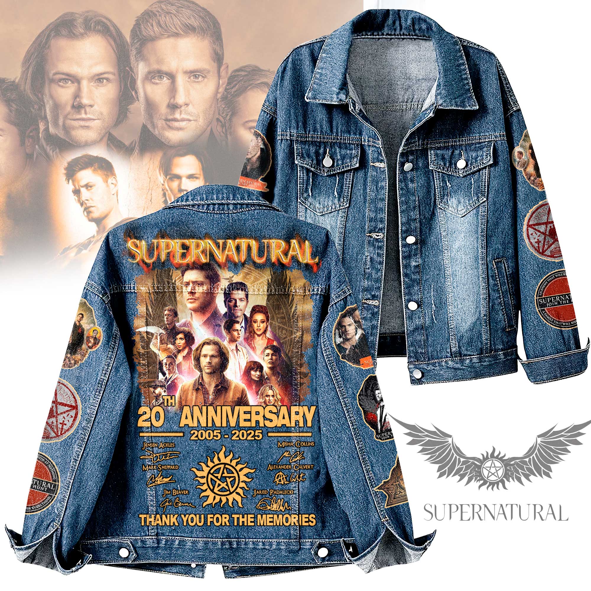 Supernatural TV Series Denim Jacket Gift For Fans
