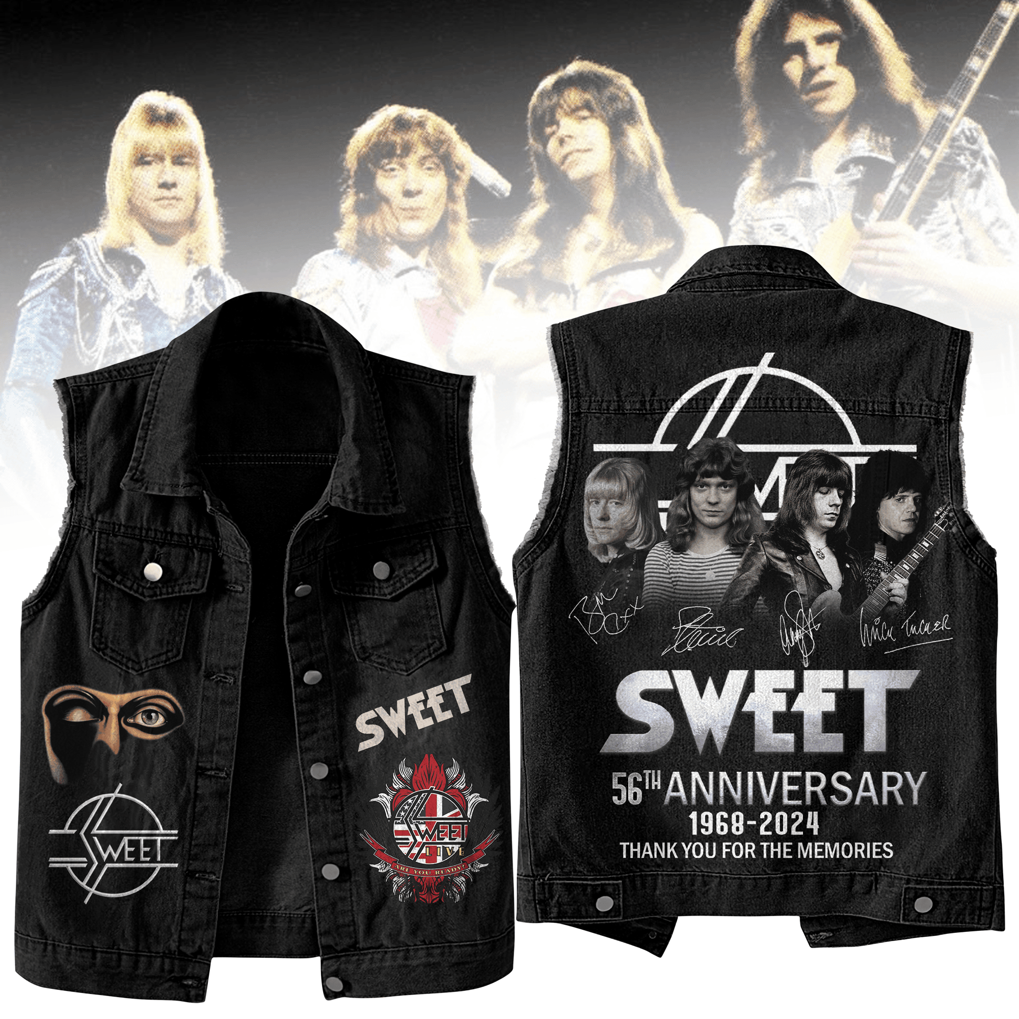Sweet Music Style Sleeveless Jacket For Fans