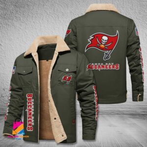 Tampa Bay Buccaneers NFL Style Fleece Thermal Cotton Jacket For Fans