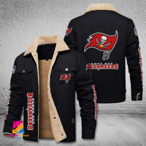 Tampa Bay Buccaneers NFL Style Fleece Thermal Cotton Jacket For Fans