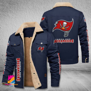 Tampa Bay Buccaneers NFL Style Fleece Thermal Cotton Jacket For Fans