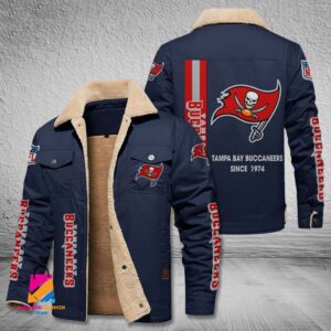 Tampa Bay Buccaneers NFL Style Fleece Thermal Cotton Jacket For Fans