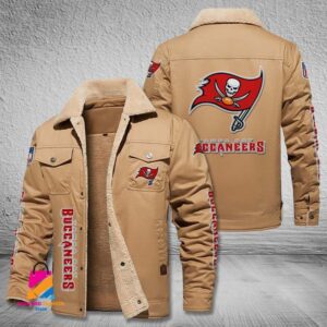 Tampa Bay Buccaneers NFL Style Fleece Thermal Cotton Jacket For Fans