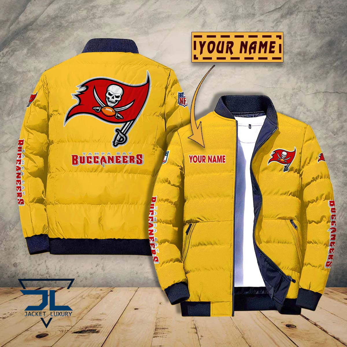 Tampa Bay Buccaneers NFL Style Puffer Jacket For Fans