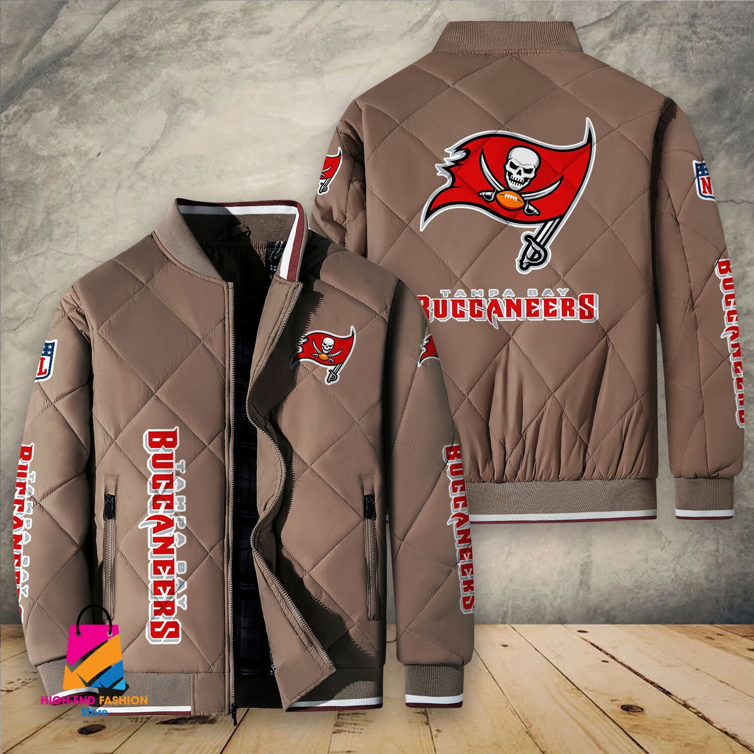 Tampa Bay Buccaneers NFL Style Puffer Jacket For Fans