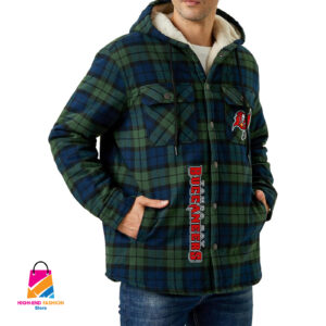 Tampa Bay Buccaneers NFL Style Zip Fleece Flannel Jacket For Fans