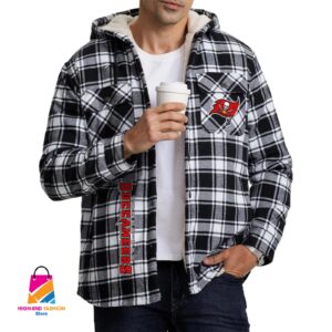 Tampa Bay Buccaneers NFL Style Zip Fleece Flannel Jacket For Fans