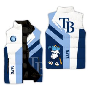 Tampa Bay Rays MLB Style Sleeveless Puffer Jacket For Fans