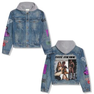 Tate McRae Music Style Hooded Denim Jacket For Fans