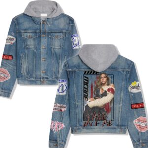 Tate McRae Music Style Hooded Denim Jacket For Fans