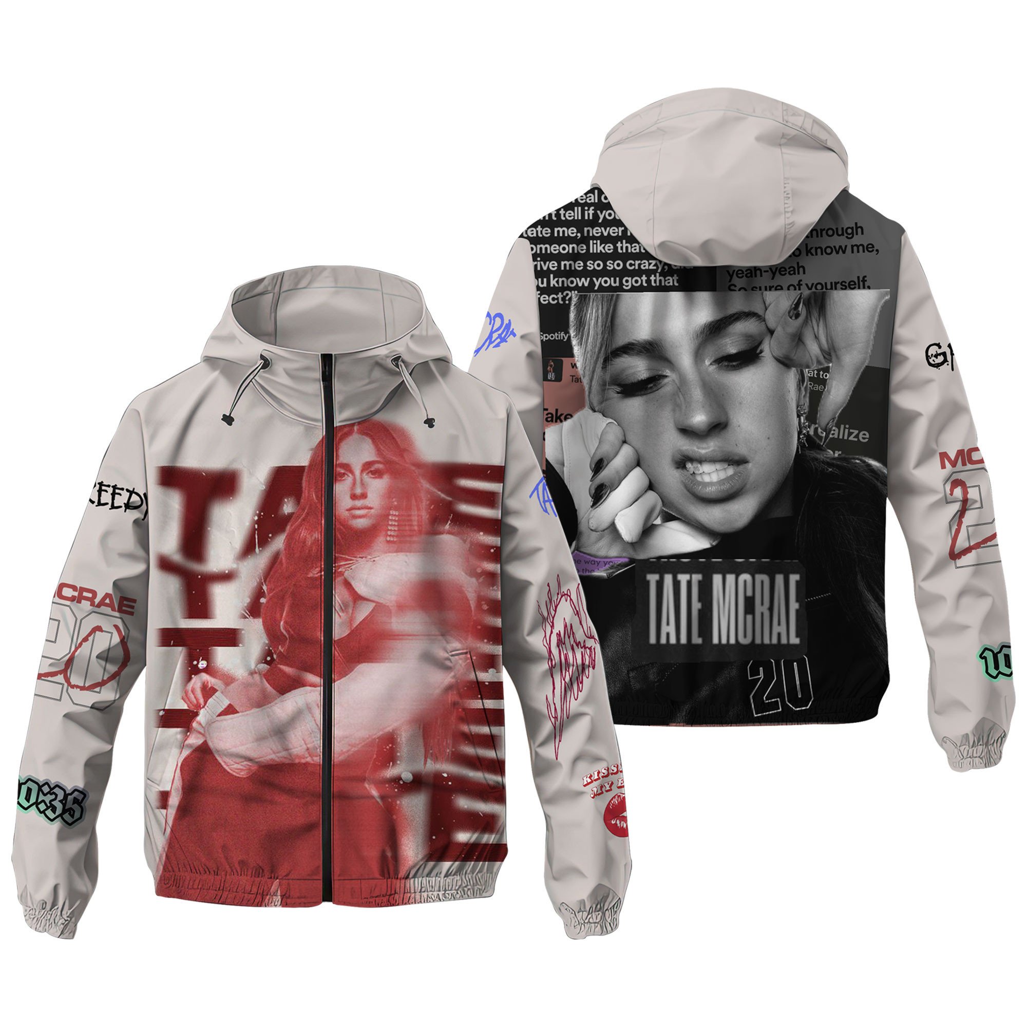Tate McRae Music Style Windbreaker Jacket For Fans