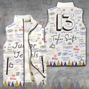 Taylor Swift Music Style Sleeveless Puffer Jacket For Fans