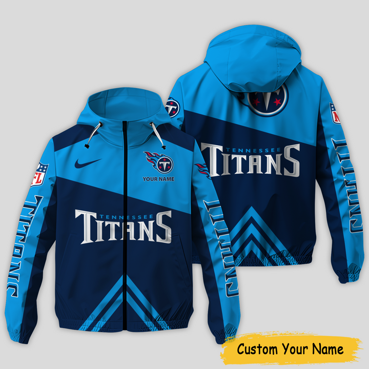 Tennessee Titans NFL Personalized Style Windbreaker Jacket For Fans