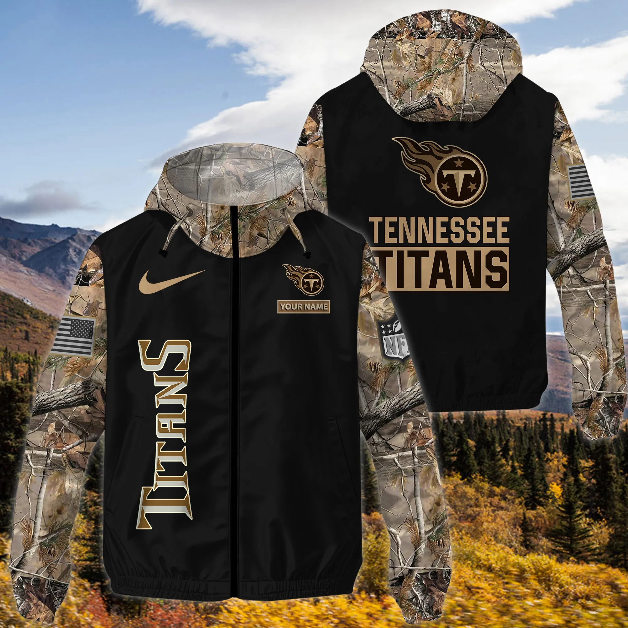 Tennessee Titans NFL Personalized Style Windbreaker Jacket For Fans