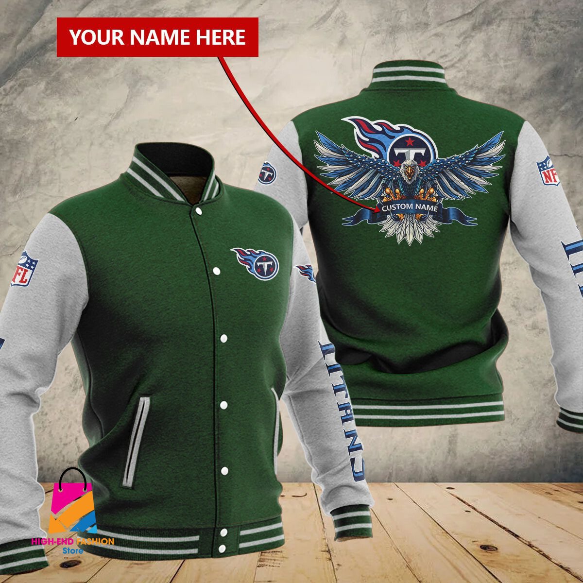 Tennessee Titans NFL Style Baseball Jacket For Fan