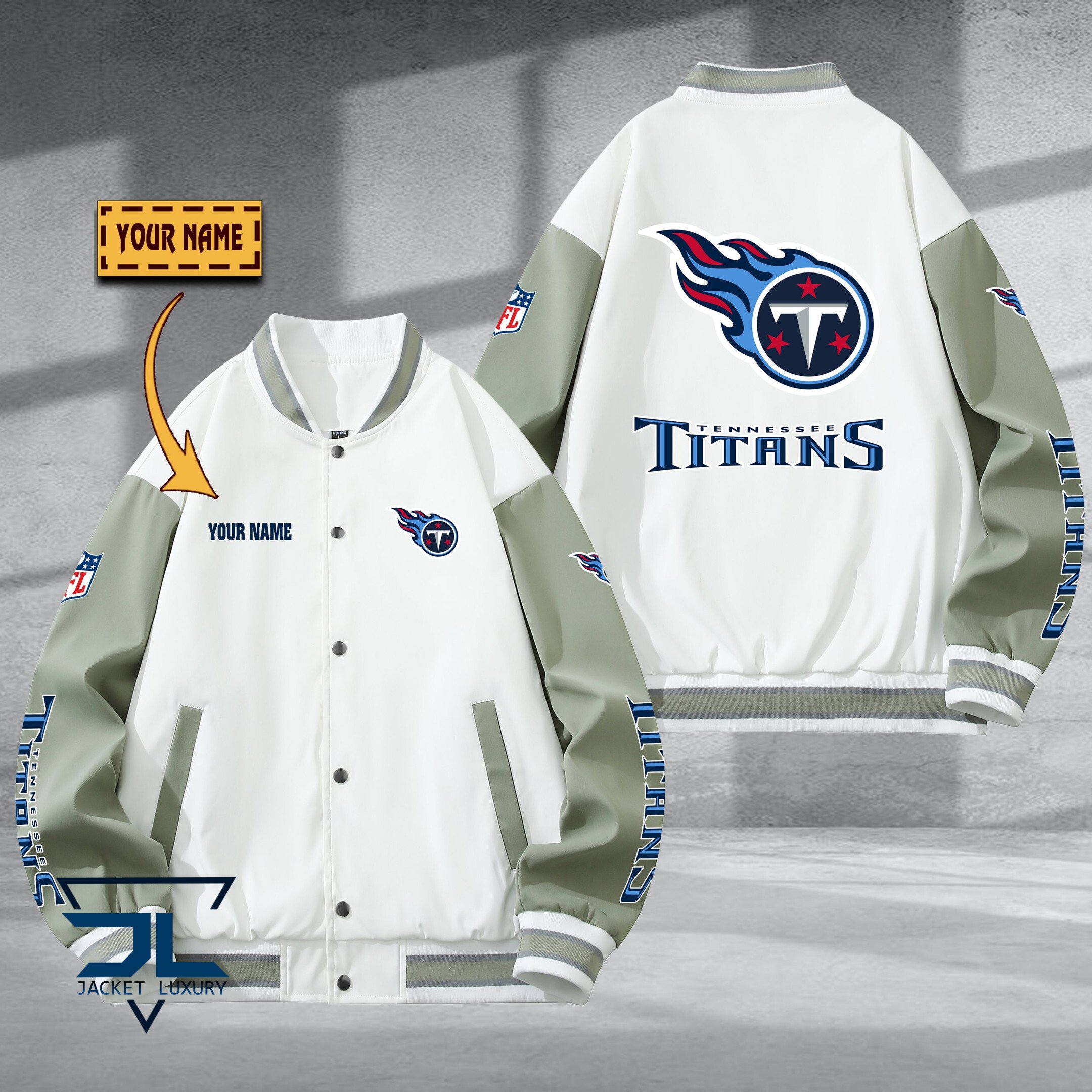 Tennessee Titans NFL Style Baseball Jacket For Fan