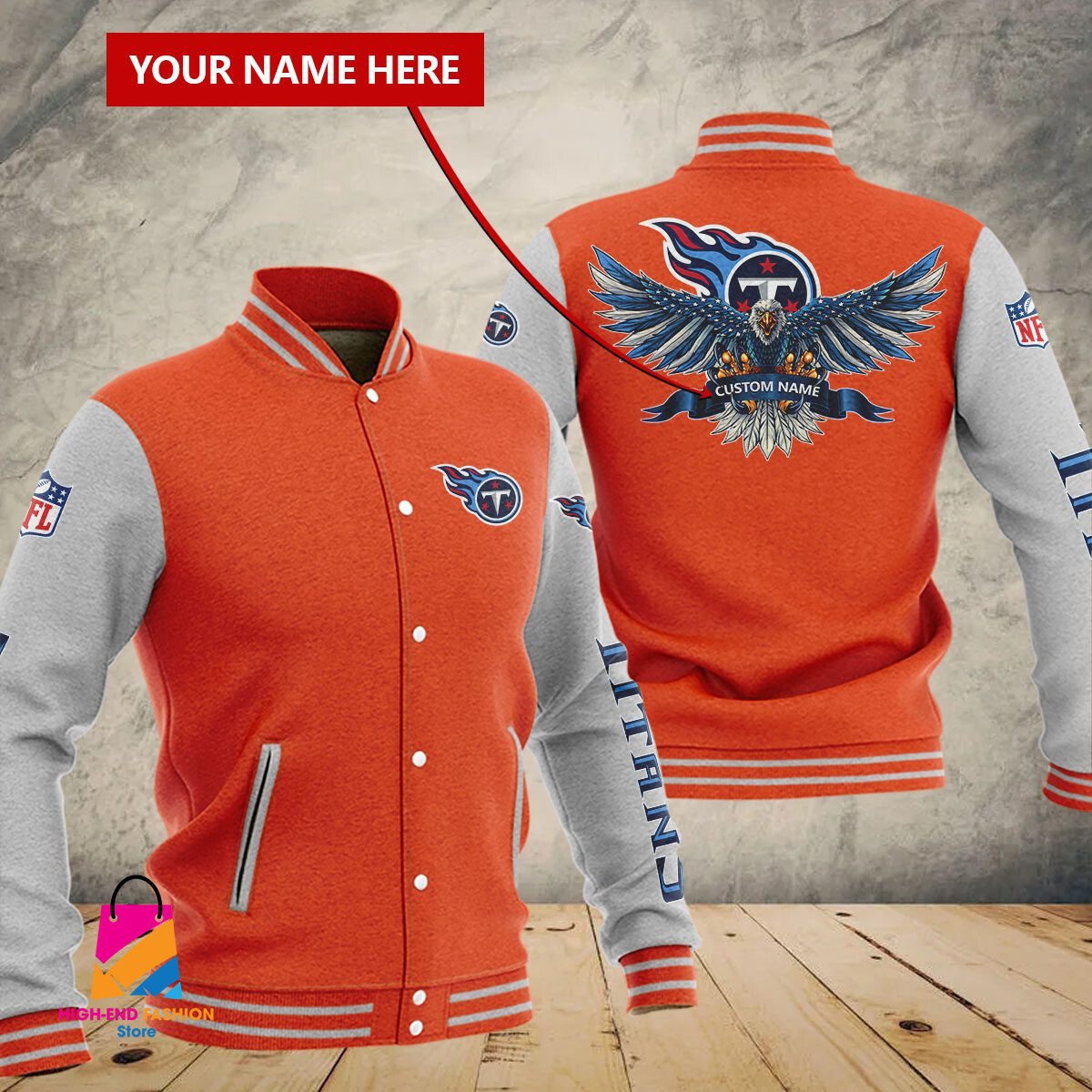 Tennessee Titans NFL Style Baseball Jacket For Fan